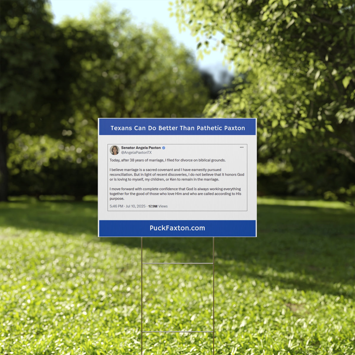 "Puck Faxton" Yard Sign - The Horse's Mouth