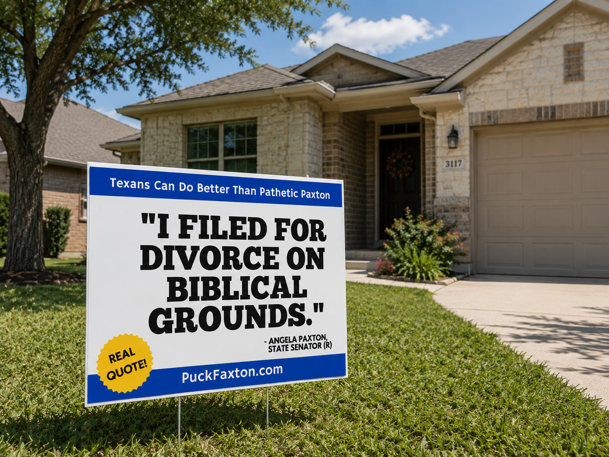 "Puck Faxton" Yard Sign - Biblical Grounds