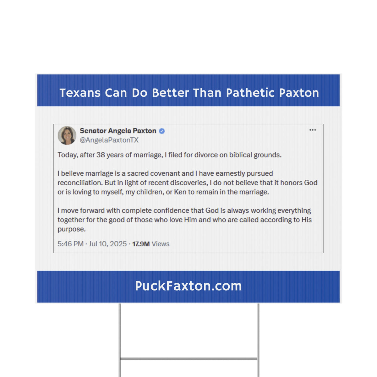 "Puck Faxton" Yard Sign - The Horse's Mouth