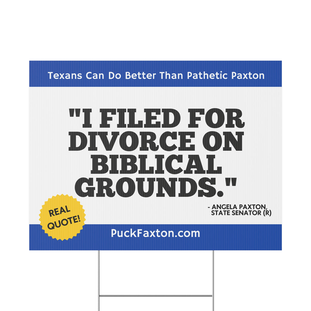 "Puck Faxton" Yard Sign - Biblical Grounds